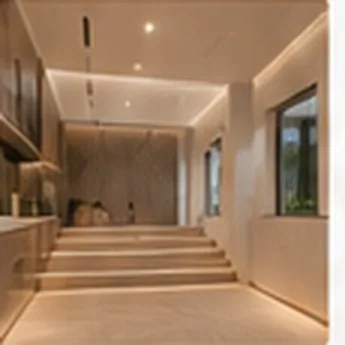 Escalera y pavimento cerámico en vivienda reformada