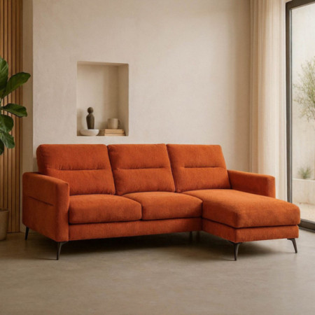 Chaise longue tapizado Conforta Terracota 3 plazas 238 x 87,5 x 160 cm