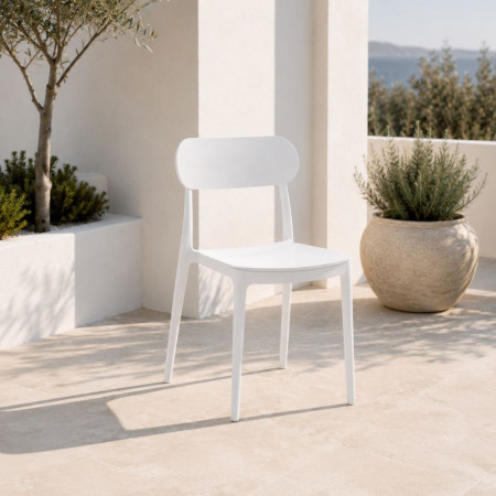 Silla de Jardín Feyre - Blanco - 51 x 48 x 48 cm