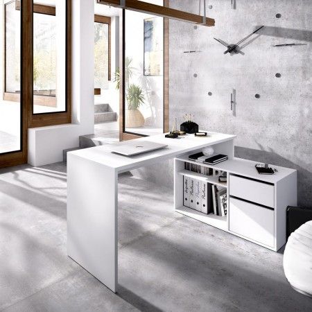 Escritorio Reversible Multiposición - Rox - Blanco 139 x 75 x 92 cm