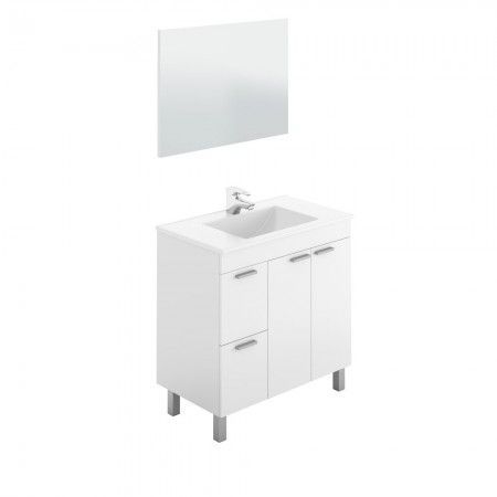 Mueble baño 80 cm económico Barcelona Aktiva con espejo