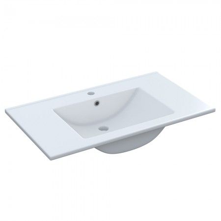 Lavabo cerámico blanco para mueble 80 cm