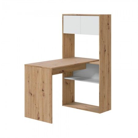 Mesa escritorio con estantería y dos puertas Duo 108 x 140 x 70 cm