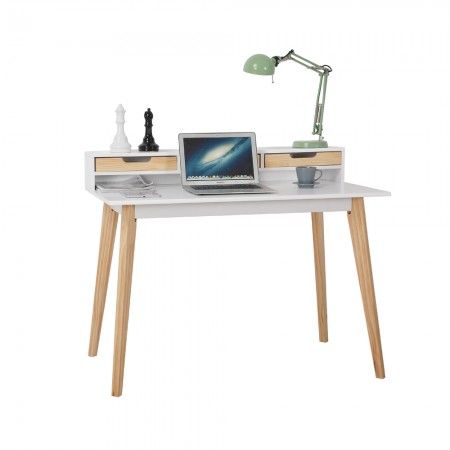 Mesa estudio Teruel estilo nórdico 3 cajones 110 x 95 x 60 cm