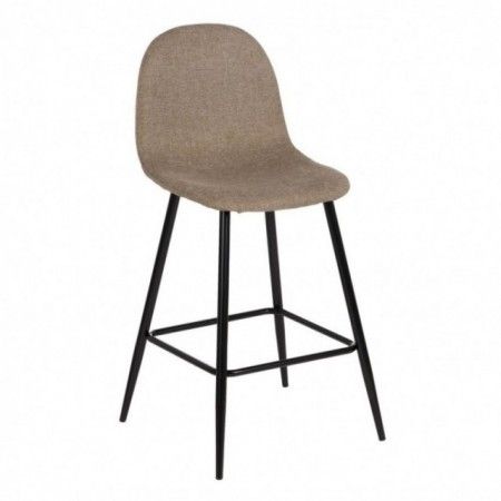 Taburete alto bar tapizado Taupe 46 x 96 x 48 cm