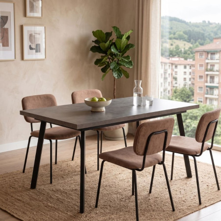 Mesa de comedor extensible Gris Pax 138 x76 x 85 cm