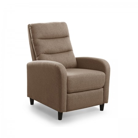 Sillón relax manual Lunda tapizado Marrón 68 x 100 x 90 cm