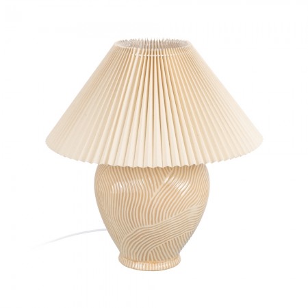 Lámpara de mesilla cerámica Marrón - Beige 52 x 58 X 52 cm
