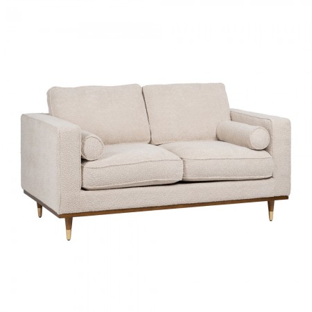 Sofá 2 plazas tapizado Beige 172 x 84 x 91 cm