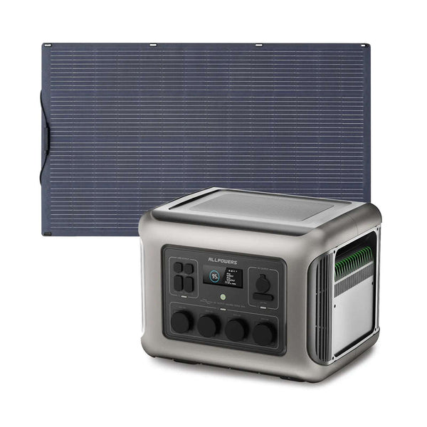 ALLPOWERS Generador Solar 2500W (R2500\R2500 V2 + SF200 Panel Solar Flexible 200W)