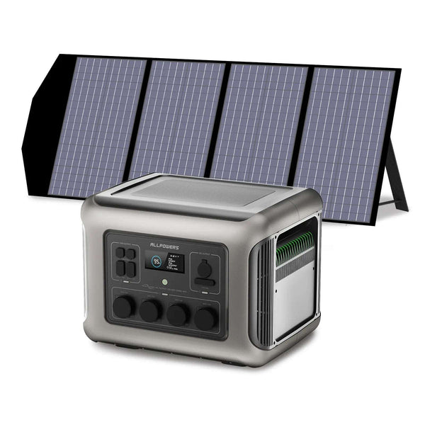 ALLPOWERS Generador Solar 2500W (R2500\R2500 V2 + SP029 Panel Solar 140W )