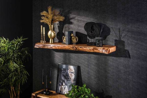 Estantería de pared KAWOLA SESA 150 cm acacia maciza natural