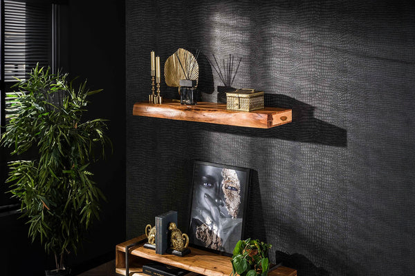 Estantería de pared KAWOLA SESA 100 cm acacia maciza natural